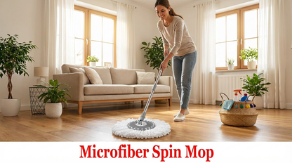 Premium Cotton Spin Mop Head Replacements - Heavy Duty 150G