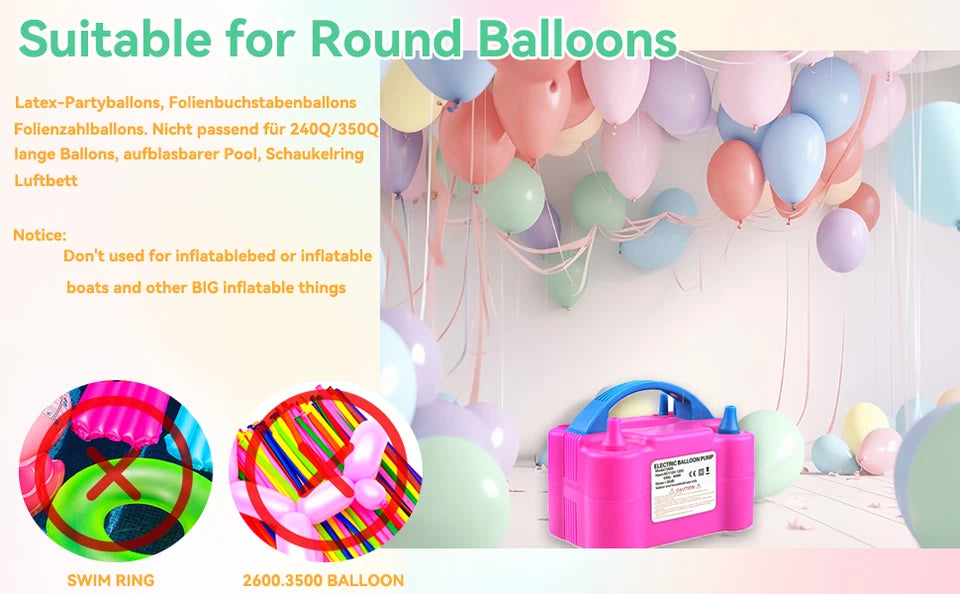 Electric Balloon Pump - Professional Party Setup Made Effortless