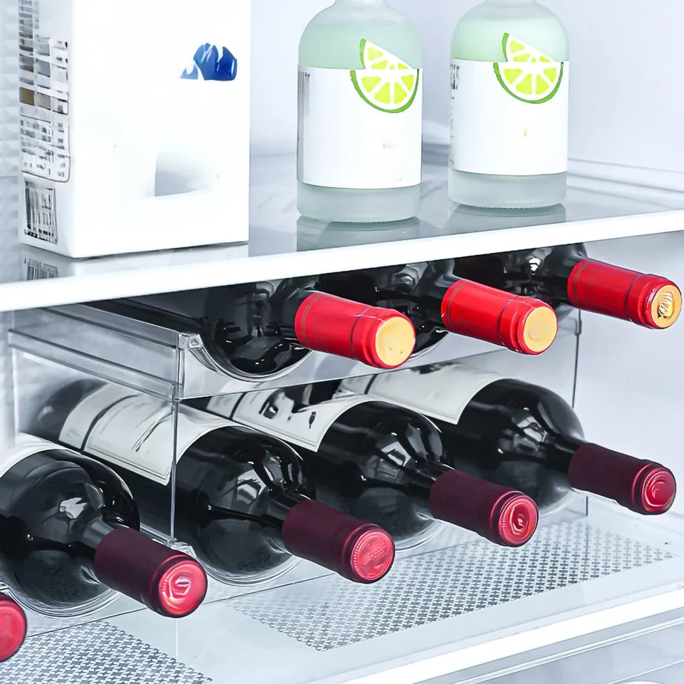 Elegant Two-Tier Wine Storage Rack for Perfect Cellar Organization