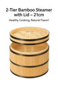 Authentic 2-Tier Bamboo Steamer - Traditional Asian Cooking Made Si...