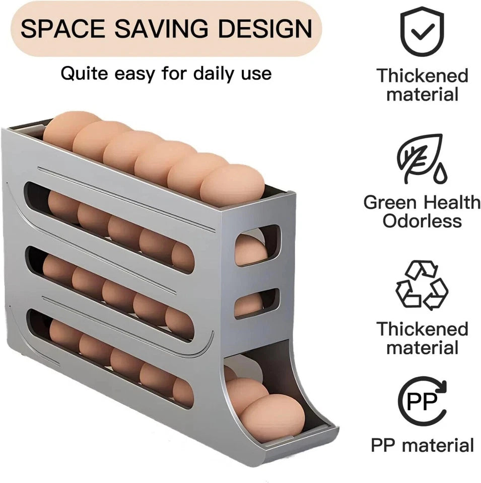 PLASTIC EGG DISPENSER-4LAYER-GREY