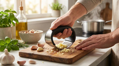 Premium Stainless Steel Garlic Press For Effortless Cooking