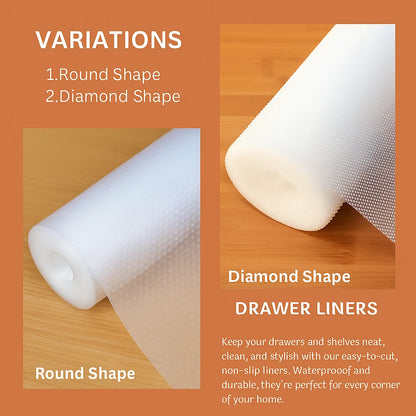 Drawer Liner 50x500cm Diamond Pattern Non Slip Shelf Kitchen Cabinet Mat.