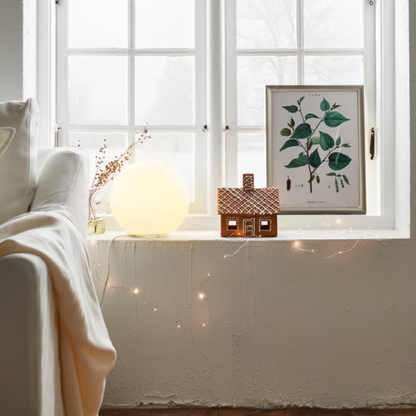 FADO Table Lamp, 25cm White Globe Shaped Decorative Sidetable Lamp