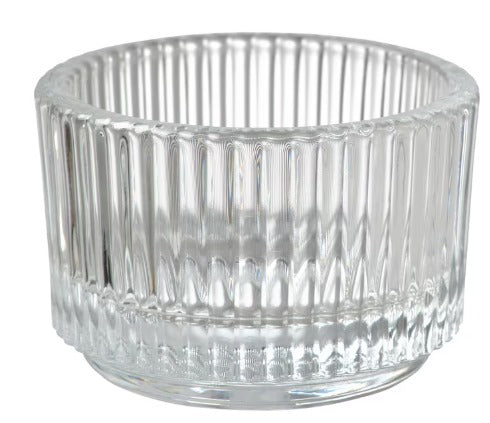 Candle Tealight Holder Crystal Clear glass 3.5 cm Candle Holder for Home  Party &Wedding Decorations