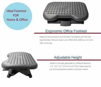 Premium Black Ergonomic Footrest For Ultimate Comfort And Support