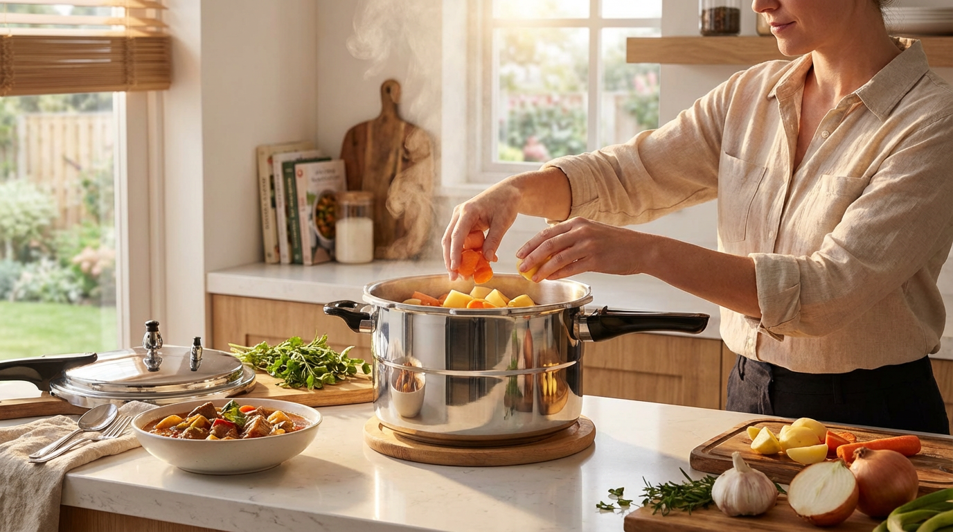 Premium Fire-Compatible Pressure Cooker - 3L Quick Cooking Solution