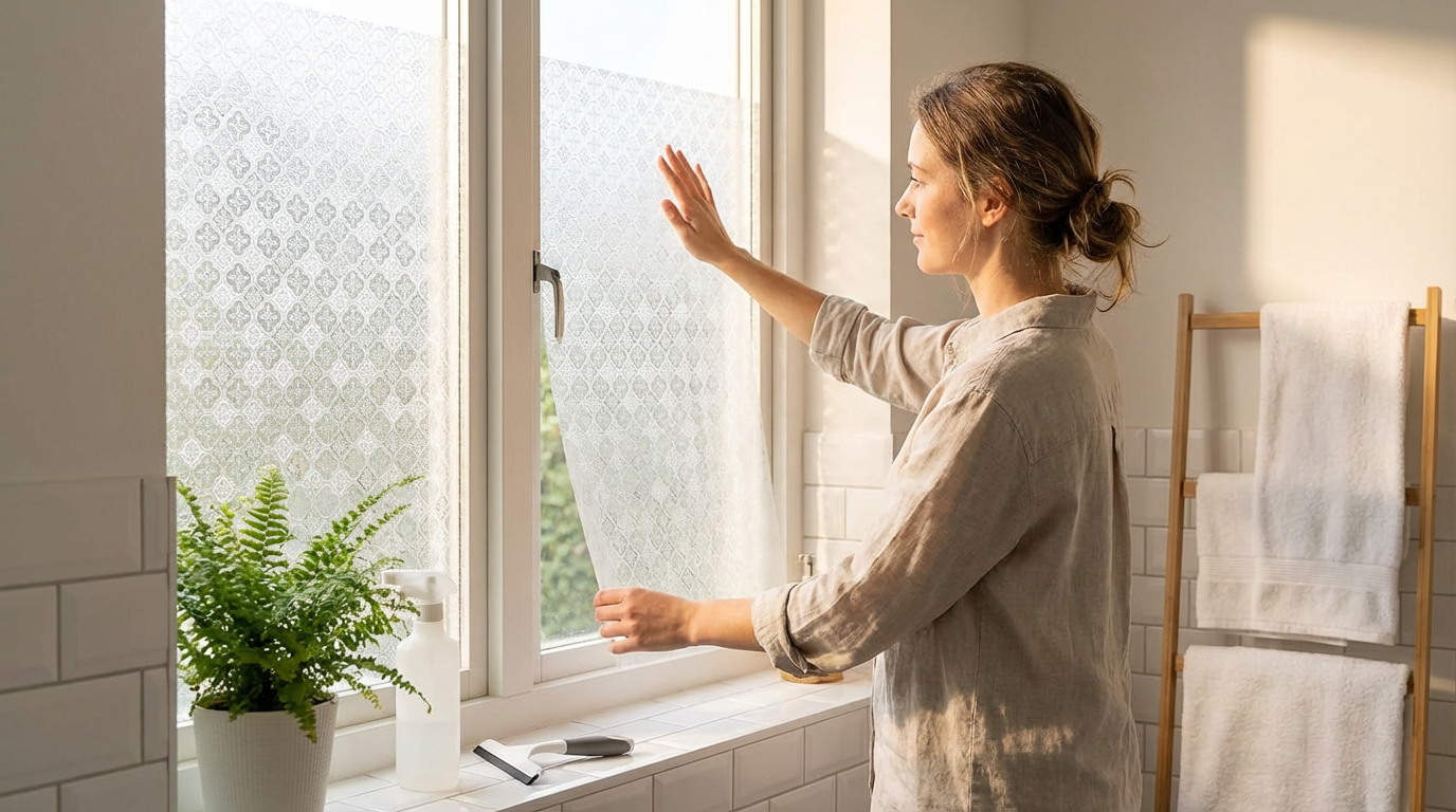 Floral Frosted Window Film - Transform Any Glass Into Art