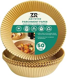 Disposable air fryer liners, perforated parchment paper