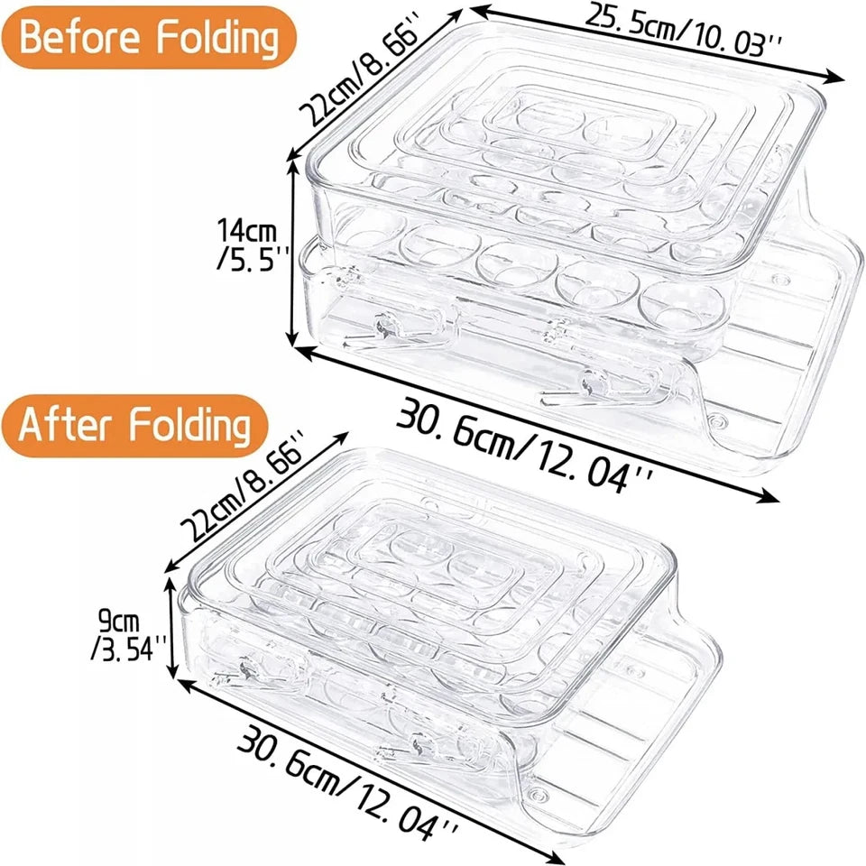 Closed auto rolling egg dispenser size 30.6 x 22 x 9 cm