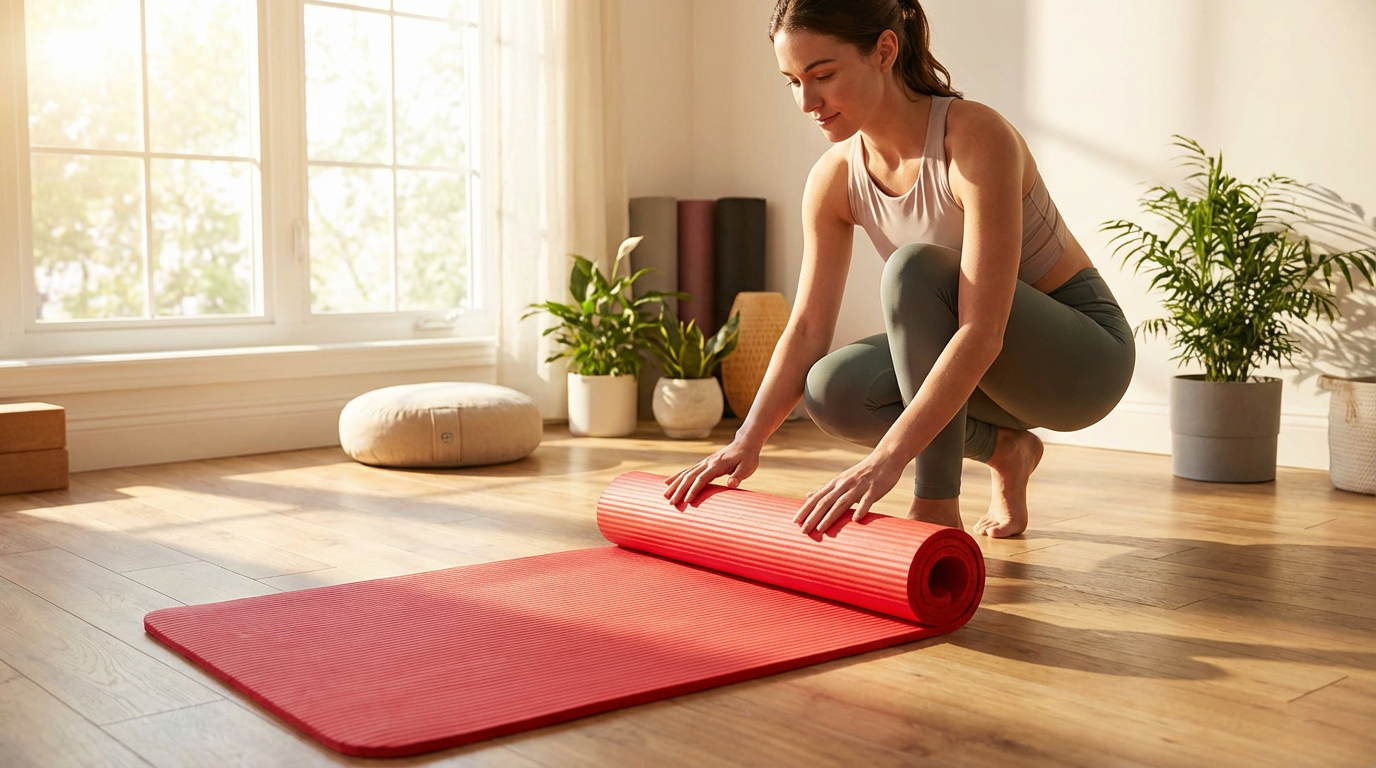 Professional NBR Yoga Mat With Straps - Blue Comfort For Every Pose
