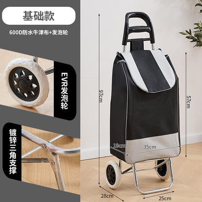 Premium Folding Cart: Transform Heavy Shopping Into Effortless Gliding