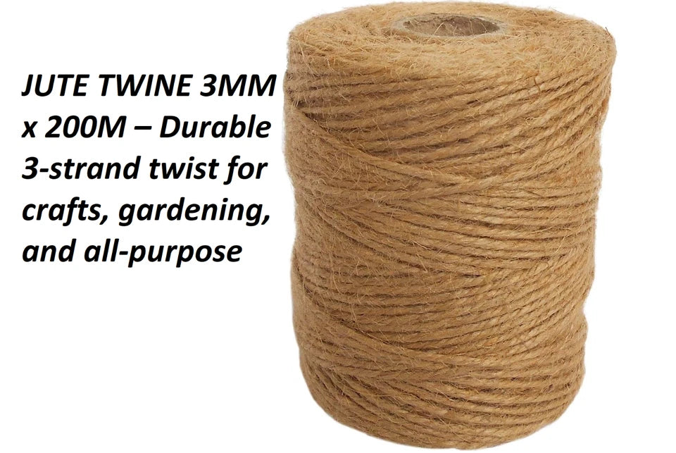 Natural Jute Twine - 3mm Craft & Garden Essential for Every Project