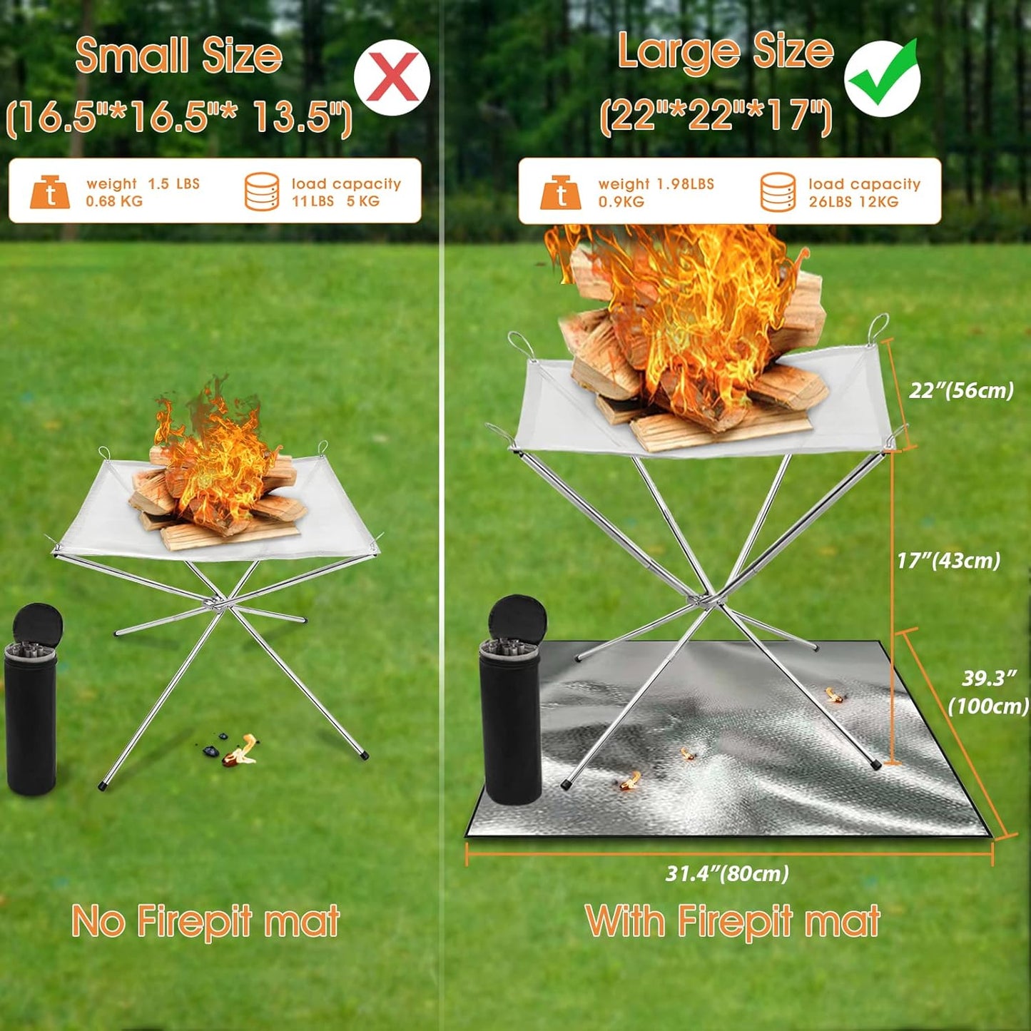 FIRPROOF MAT-100X100CM -106G