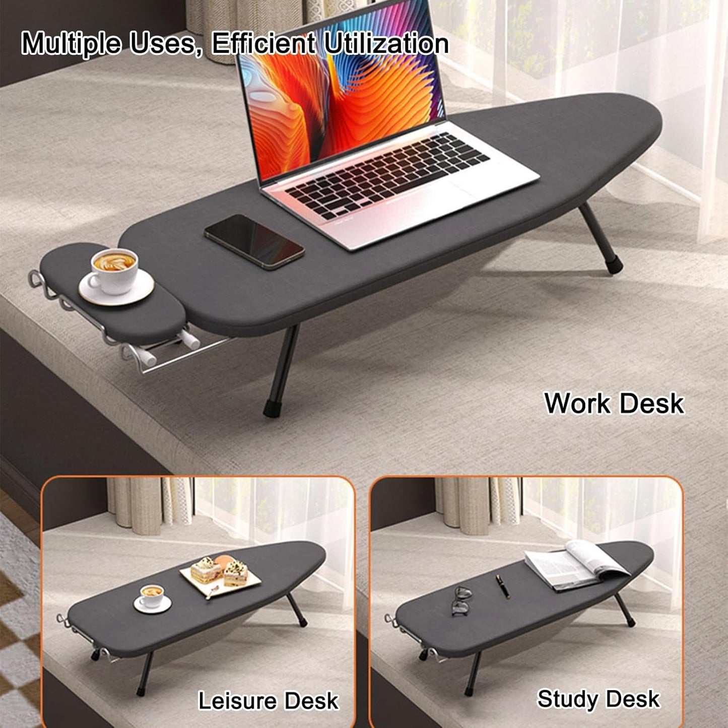 Compact Steel Mesh Tabletop Ironing Board With Iron Rest - 1.8KG