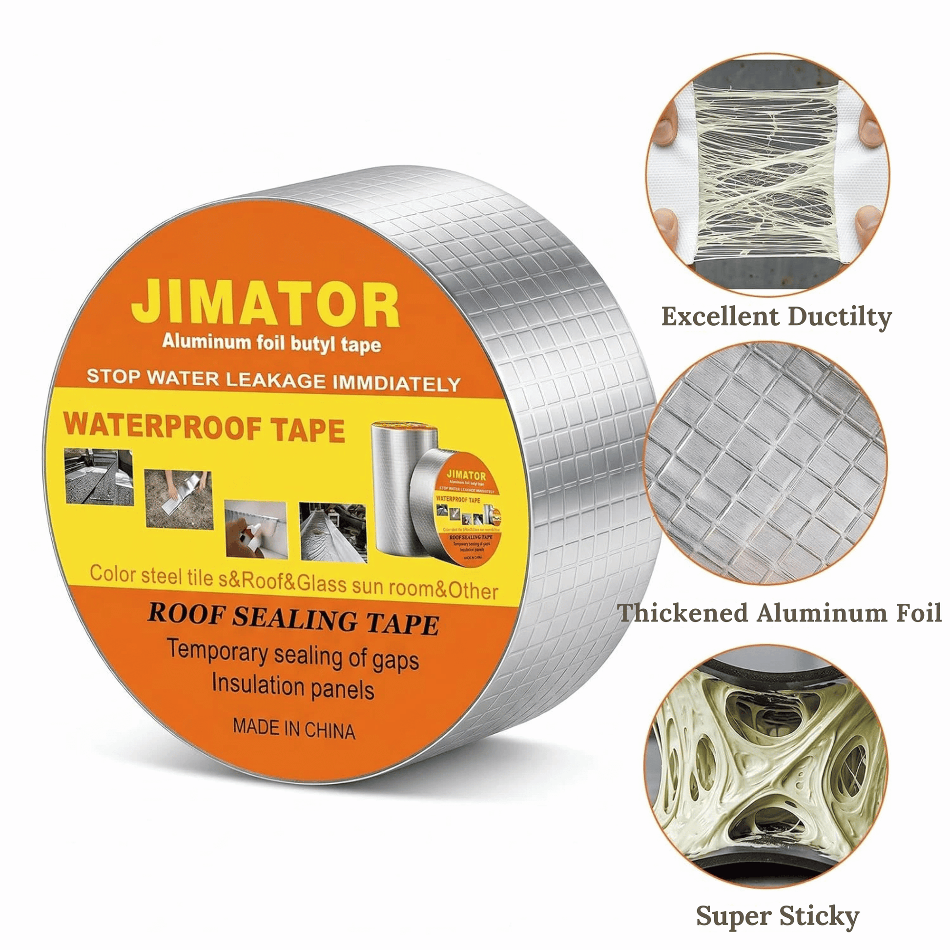Waterproof Tape Butyl, Leak Roof, Pipe Roof Repair Tape Adhesive Sealant