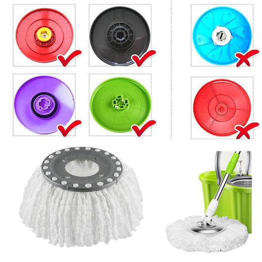 Premium Cotton Spin Mop Head Replacements - Heavy Duty 150G