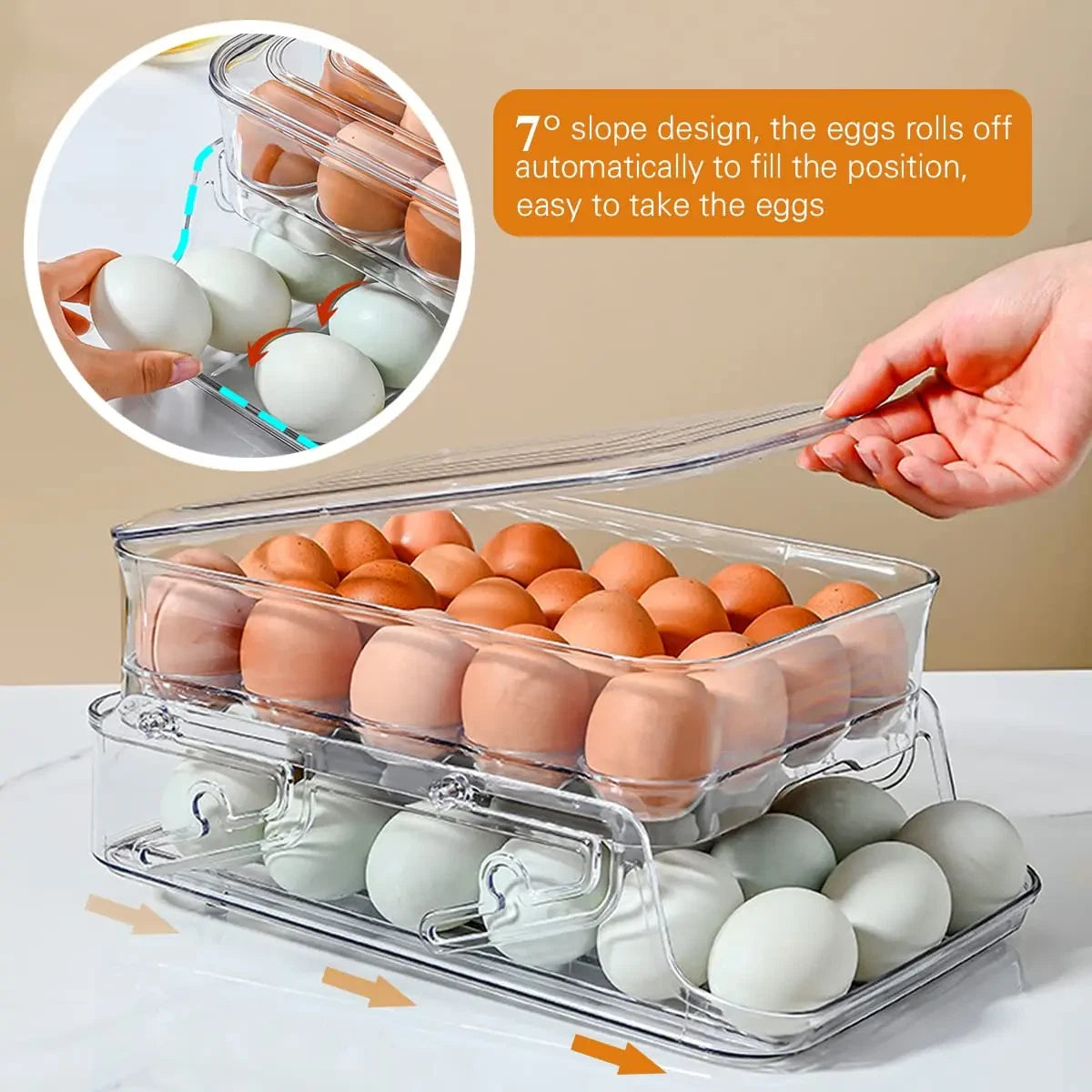 Space-Saving Plastic Egg Dispenser That Folds For Easy Storage
