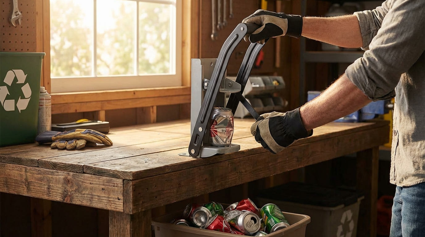Heavy Duty Metal Can Crusher - Effortless 16oz Recycling Solution