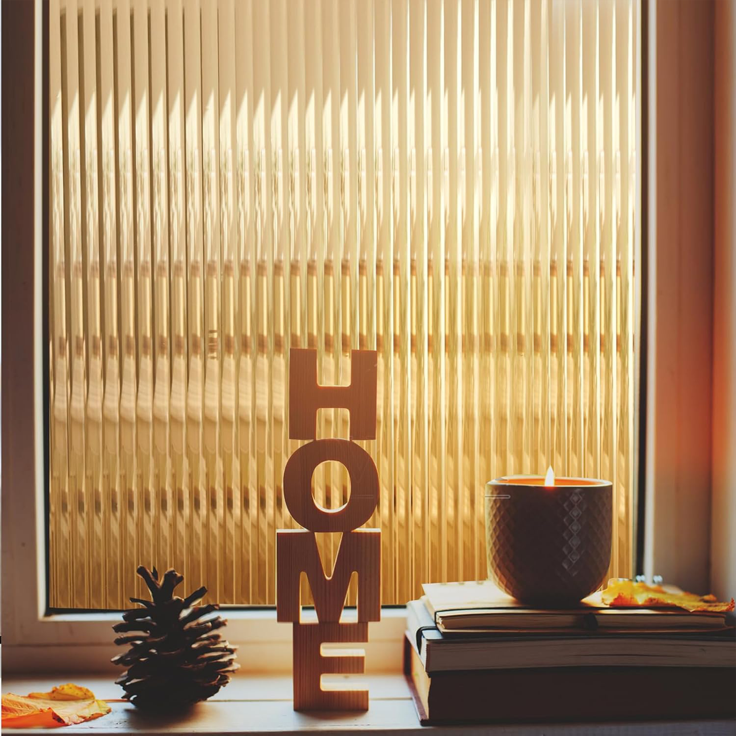 FROSTED WINDOW FILM-45X200-CM / WITH BLURRY LINES