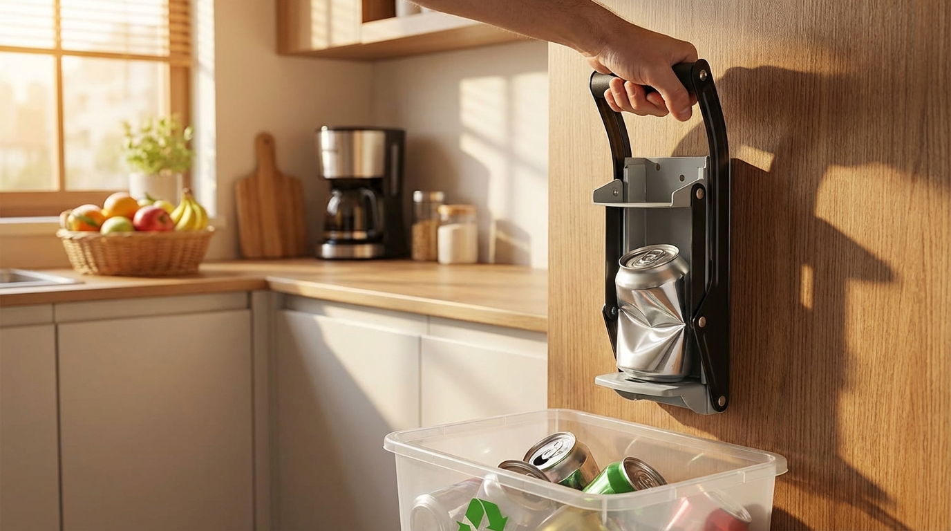 Heavy Duty Metal Can Crusher - Effortless 16oz Recycling Solution
