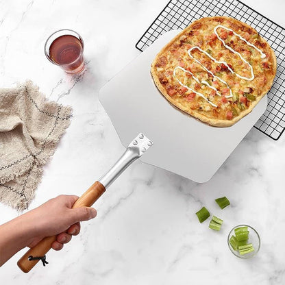 Professional Detachable Pizza Peel With Wooden Handle 12"-14
