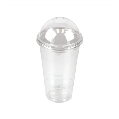 12oz PET smoothie cups with dome lids, strong clear plastic for smoothies, milkshakes, bubble tea and cold drinks UK