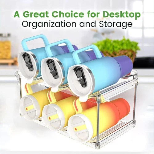 Elegant Two-Tier Wine Storage Rack for Perfect Cellar Organization