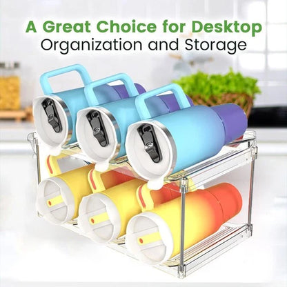 Elegant Two-Tier Wine Storage Rack for Perfect Cellar Organization