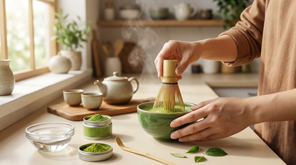 Authentic Japanese Matcha Ceremony Set - 5 Handcrafted Ceramic Pieces