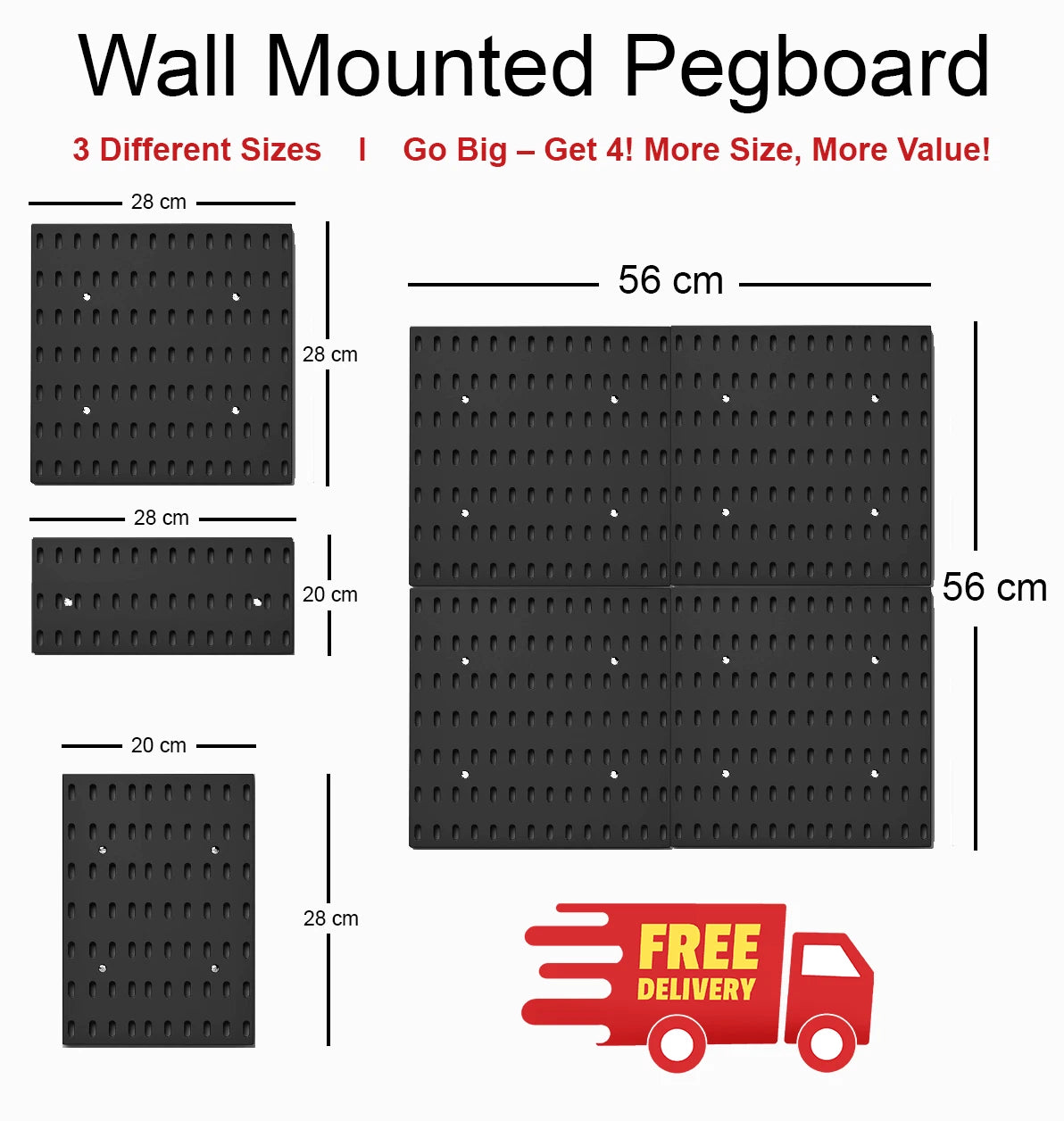 Premium White Pegboard Organizer - Transform Your Space Into Order