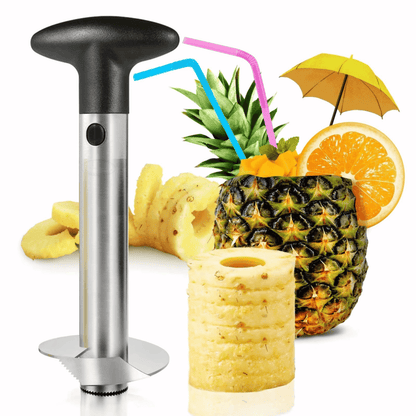  Stainless Steel Pineapple Easy Slicer and De Corer Pineapple Corer Slicer Cutter Peeler Stainless Steel Kitchen Gadget