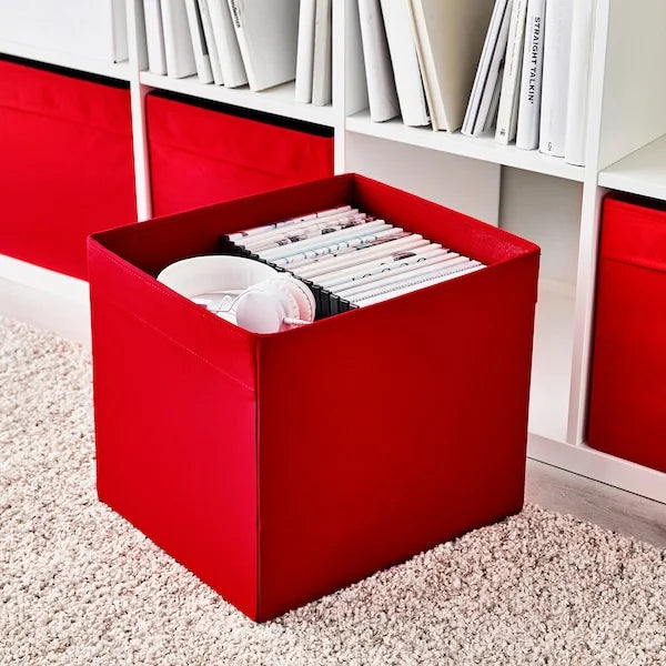 DRONA Box Red Foldable Storage Box for Shelving Units - ZR Online Solutions