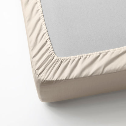 DVALA Beige Cotton Fitted Sheet Extra Soft Bed Sheet - ZR Online Solutions