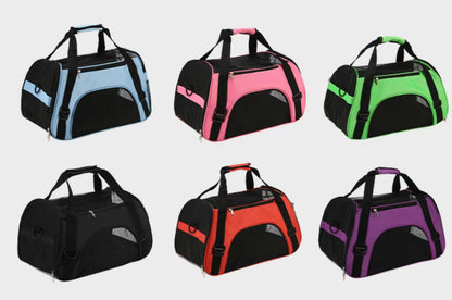 Breathable Oxford Pet Carrier - Spacious Travel Comfort For Cats