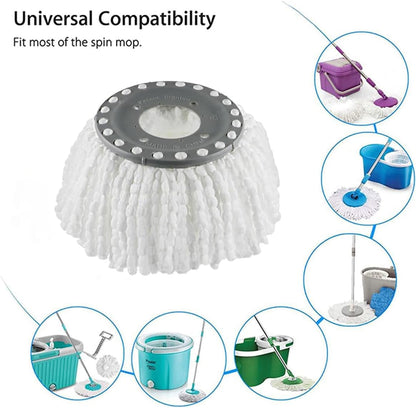 Premium Cotton Spin Mop Head Replacements - Heavy Duty 150G