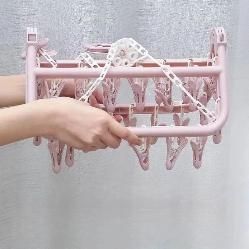 Premium 32-Clip Drying Hanger For Effortless Laundry Organization