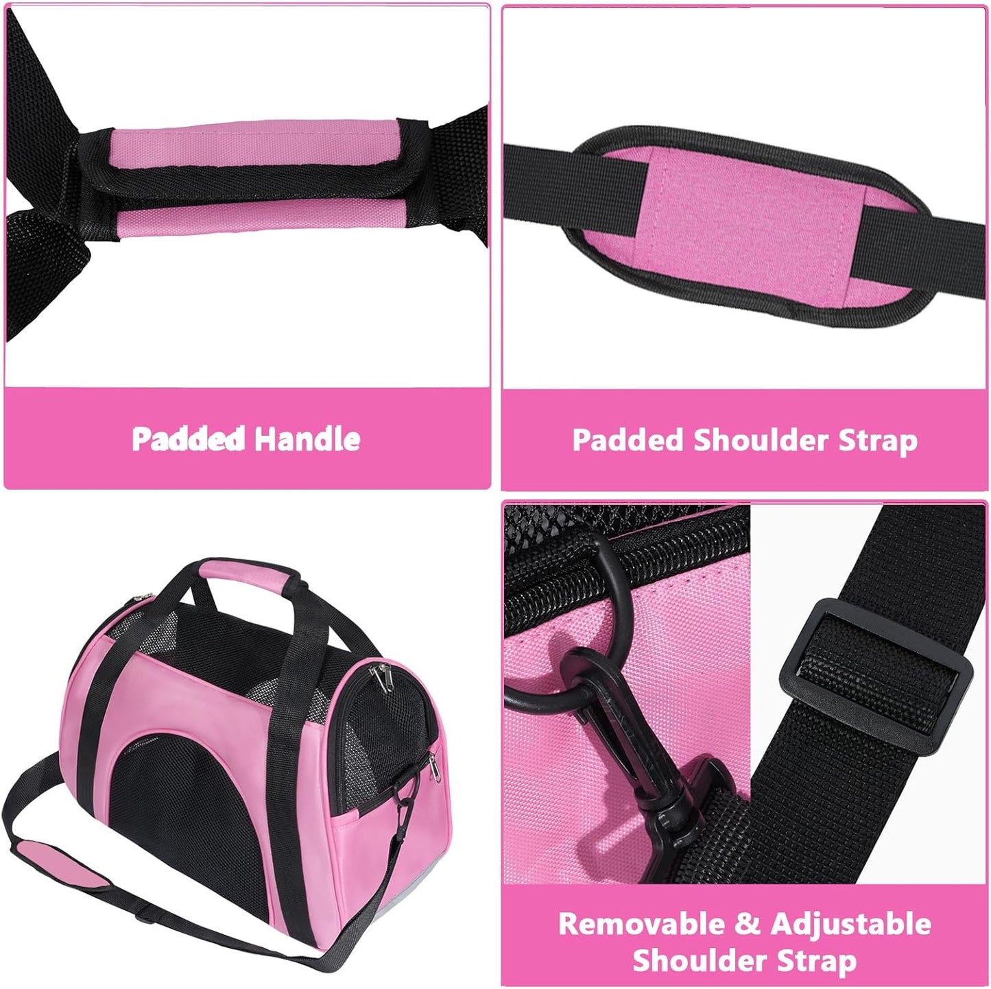 Breathable Oxford Pet Shoulder Carrier - Comfort Travel for Cats