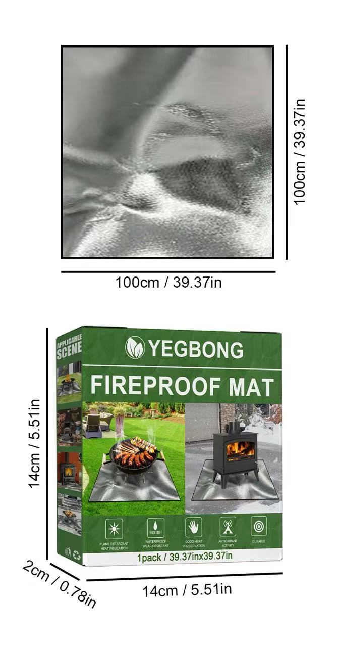 FIRPROOF MAT-100X100CM -106G