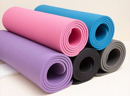 Professional NBR Yoga Mat With Straps - Blue Comfort For Every Pose
