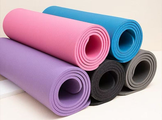 Professional NBR Yoga Mat With Straps - Blue Comfort For Every Pose