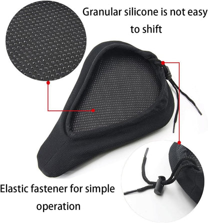 Premium Sponge Bike Seat Cushion With Anti-Slip Base - 28x18cm