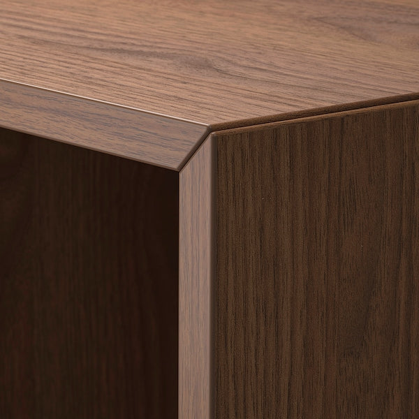 EKET Modular Cube Storage Unit, Brown Walnut Effect Wall Shelf Cabinet - ZR Online Solutions