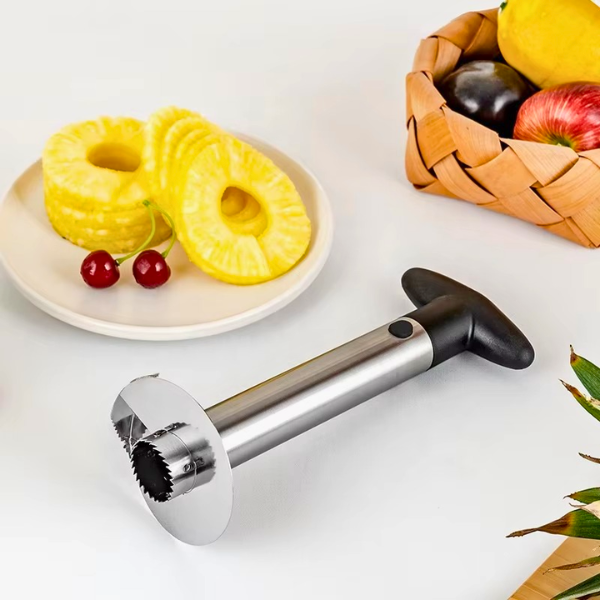 Pineapple corer used for party fruit prep