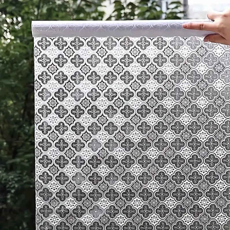 Floral Frosted Window Film - Transform Any Glass Into Art