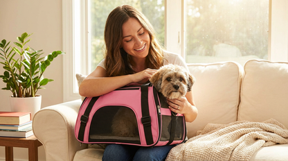 Breathable Oxford Pet Shoulder Carrier - Comfort Travel for Cats