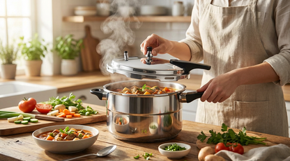 Premium Fire-Compatible Pressure Cooker - 3L Quick Cooking Solution