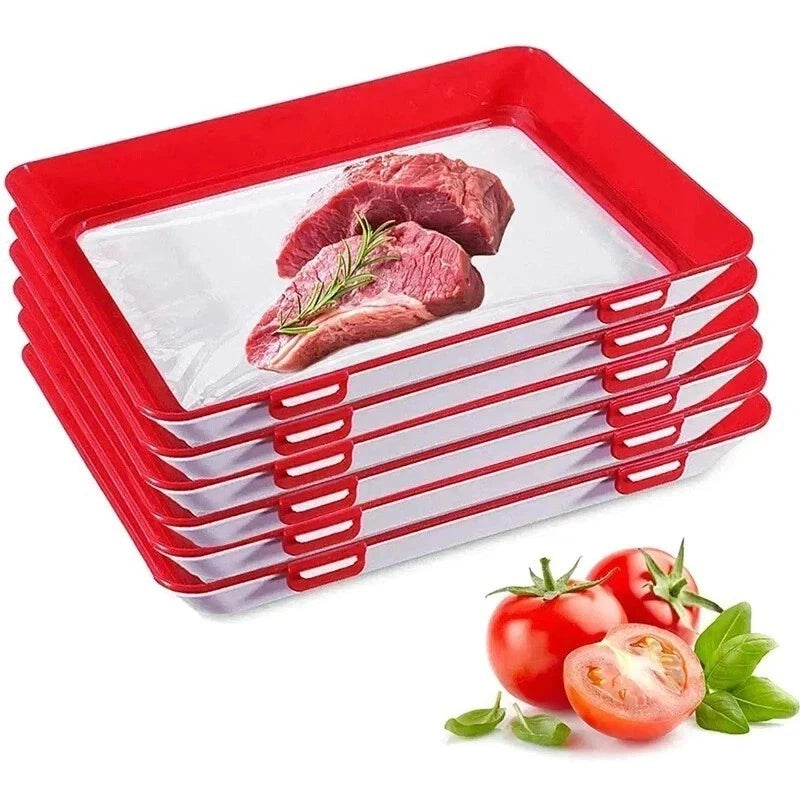 Stackable Food Storage Tray – Durable Polypropylene, Fridge & Cabinet Organizer