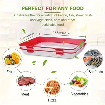 Stackable Food Storage Tray – Durable Polypropylene, Fridge & Cabinet Organizer