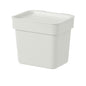 Waterproof Bin with Lid HALLBAR Light Grey Waste & Trash Basket - ZR Online Solutions